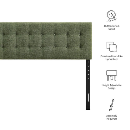 Emily Fabric Upholstered Queen Size Headboard