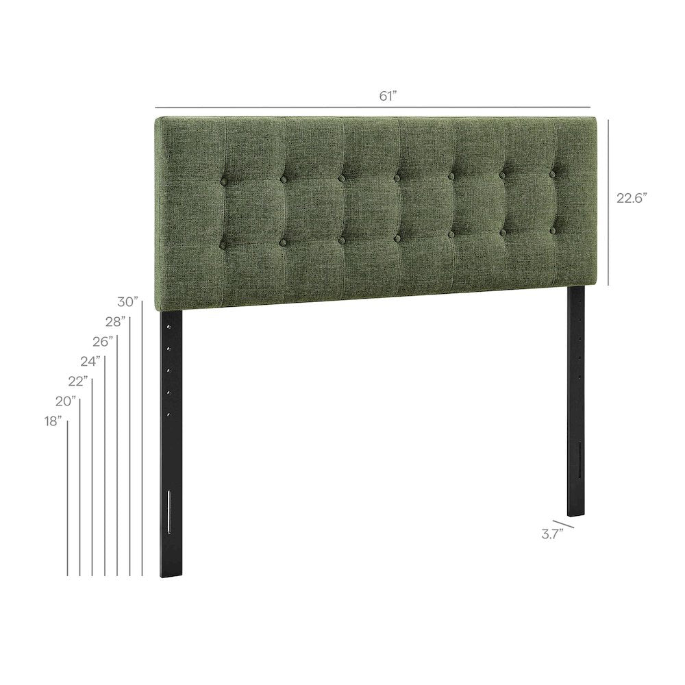 Emily Fabric Upholstered Queen Size Headboard