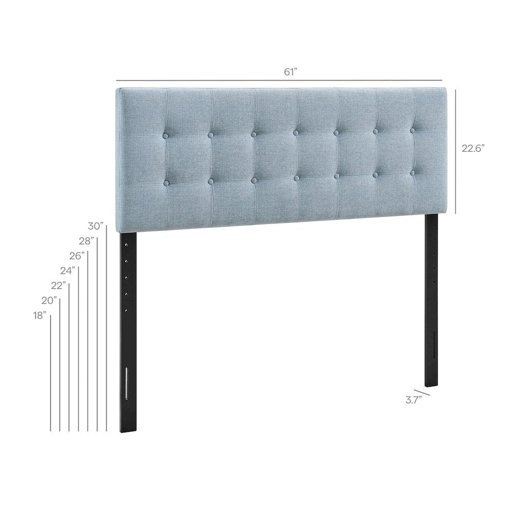 Emily Fabric Upholstered Queen Size Headboard