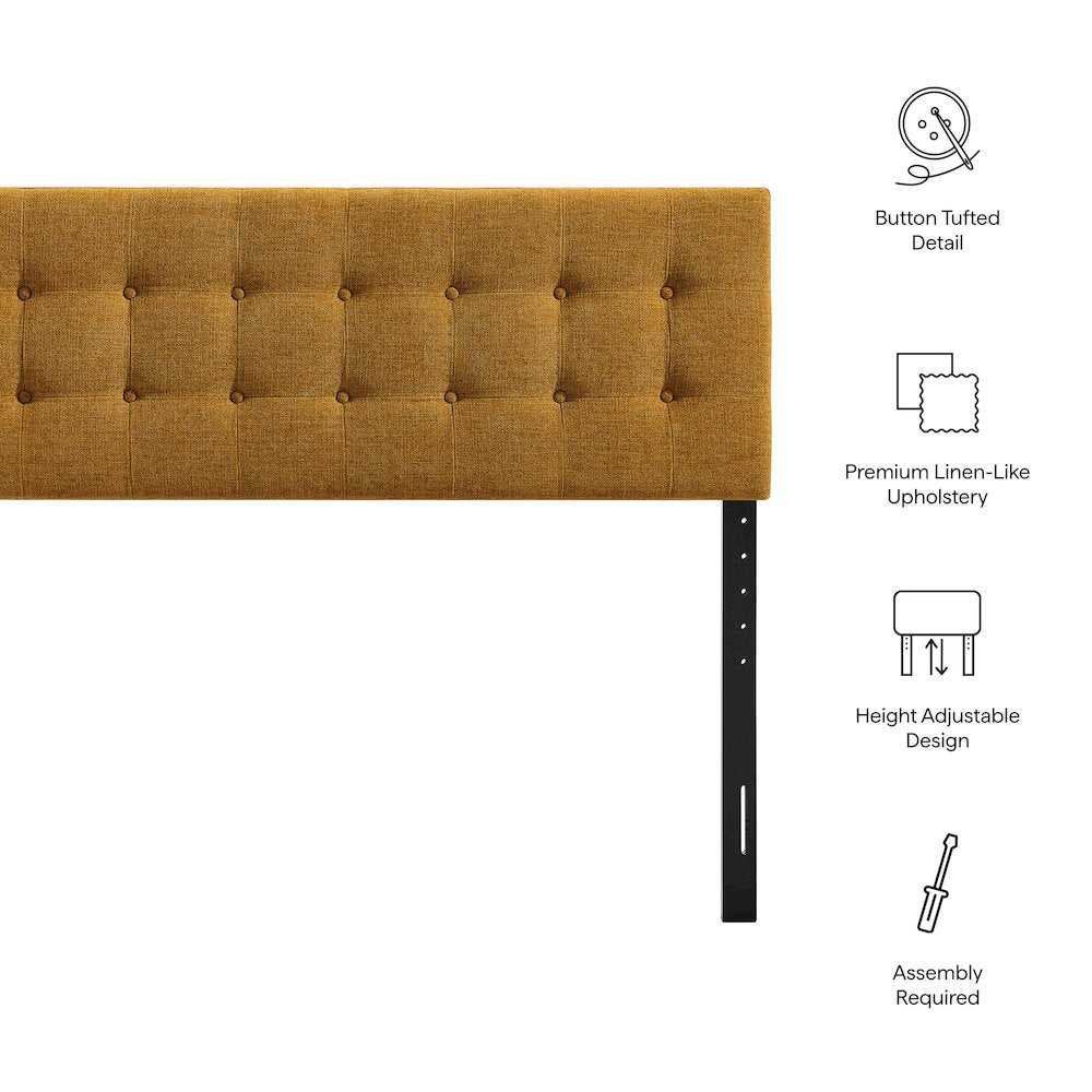 Emily Fabric Upholstered King Size Headboard