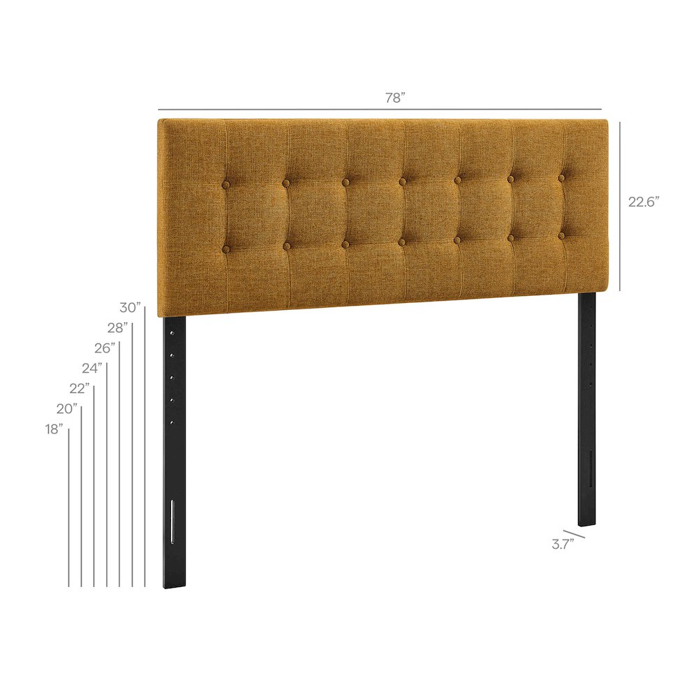 Emily Fabric Upholstered King Size Headboard