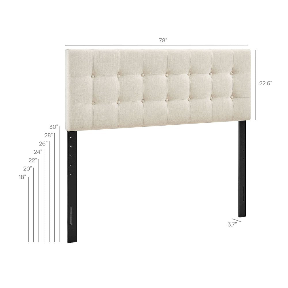 Emily Fabric Upholstered King Size Headboard