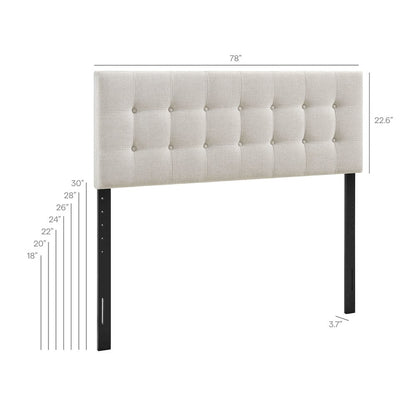 Emily Fabric Upholstered King Size Headboard
