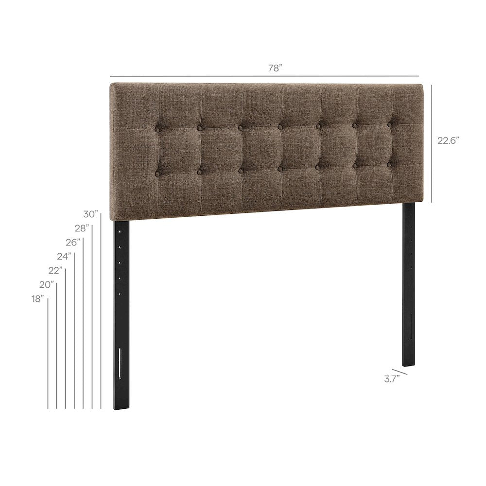 Emily Fabric Upholstered King Size Headboard