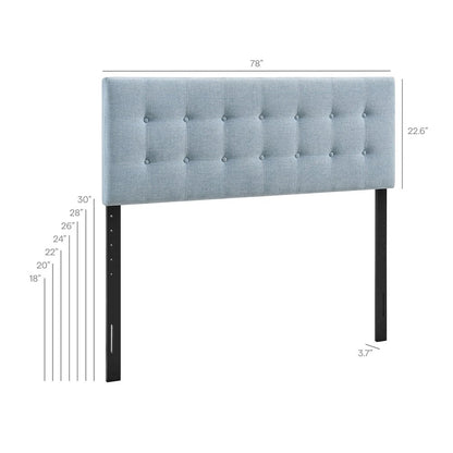 Emily Fabric Upholstered King Size Headboard