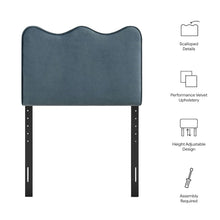 Athena Stain-Resistant Performance Velvet Twin Size Headboard