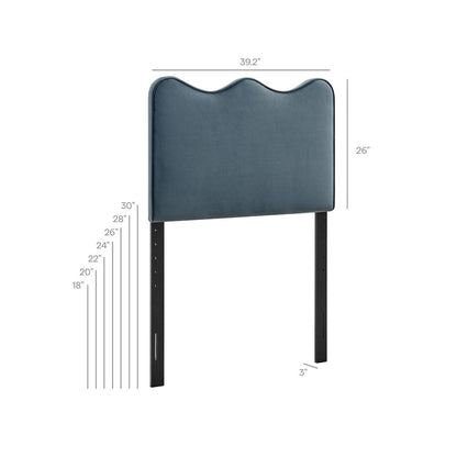 Athena Stain-Resistant Performance Velvet Twin Size Headboard