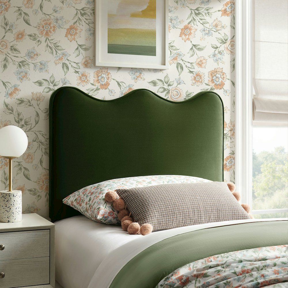 Athena Stain-Resistant Performance Velvet Twin Size Headboard