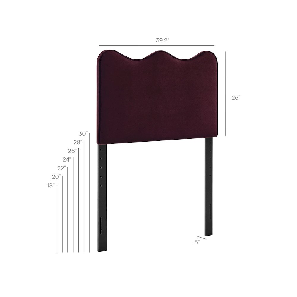 Athena Stain-Resistant Performance Velvet Twin Size Headboard