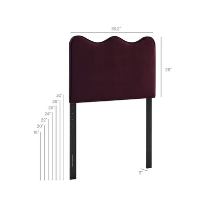 Athena Stain-Resistant Performance Velvet Twin Size Headboard