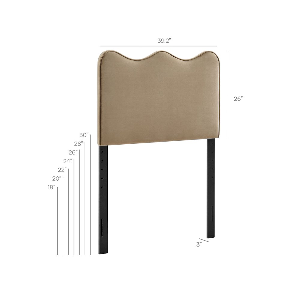 Athena Stain-Resistant Performance Velvet Twin Size Headboard