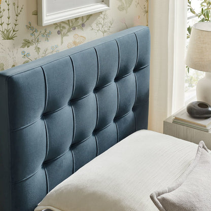 Lily Stain-Resistant Performance Velvet Twin Size Headboard