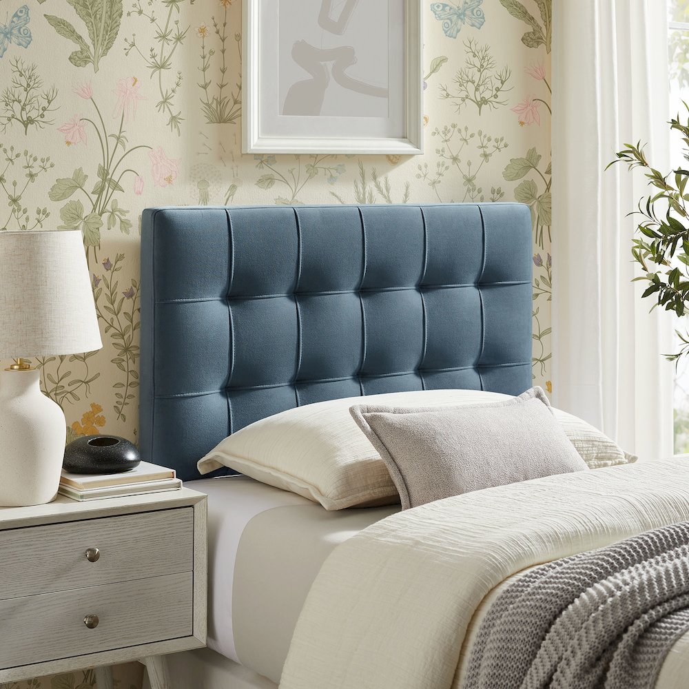 Lily Stain-Resistant Performance Velvet Twin Size Headboard