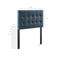 Lily Stain-Resistant Performance Velvet Twin Size Headboard