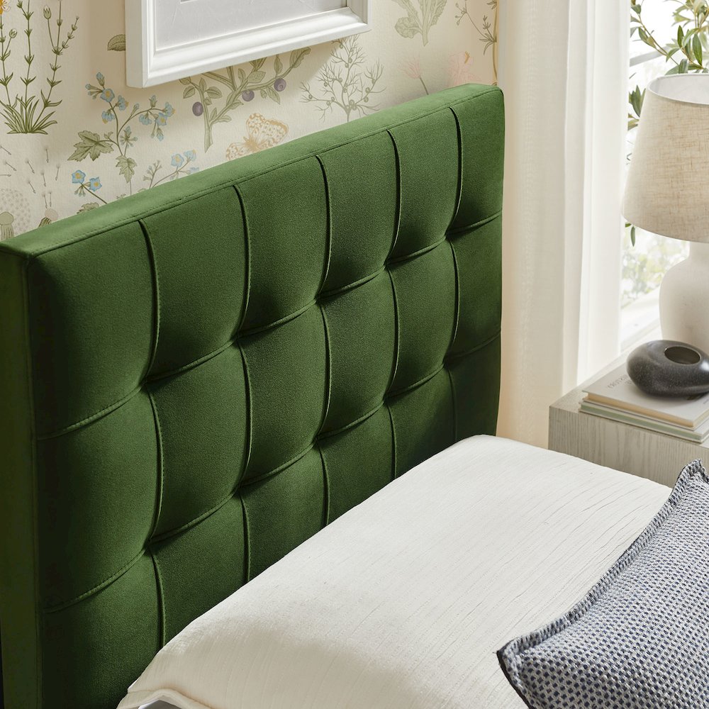 Lily Stain-Resistant Performance Velvet Twin Size Headboard