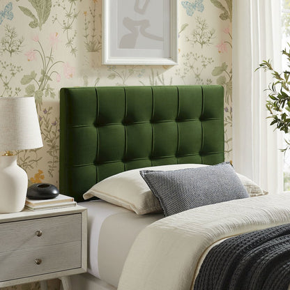 Lily Stain-Resistant Performance Velvet Twin Size Headboard