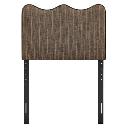 Athena Striped Fabric Upholstered Twin Size Headboard