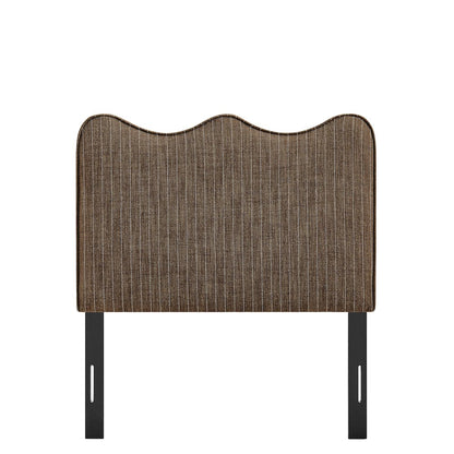 Athena Striped Fabric Upholstered Twin Size Headboard
