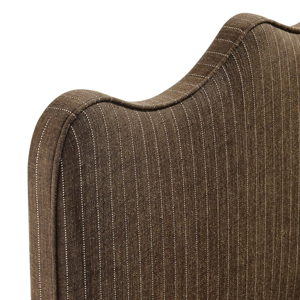 Athena Striped Fabric Upholstered Twin Size Headboard