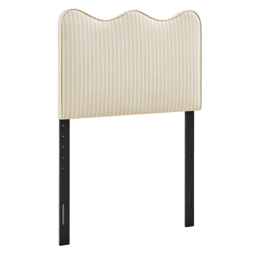 Athena Striped Fabric Upholstered Twin Size Headboard