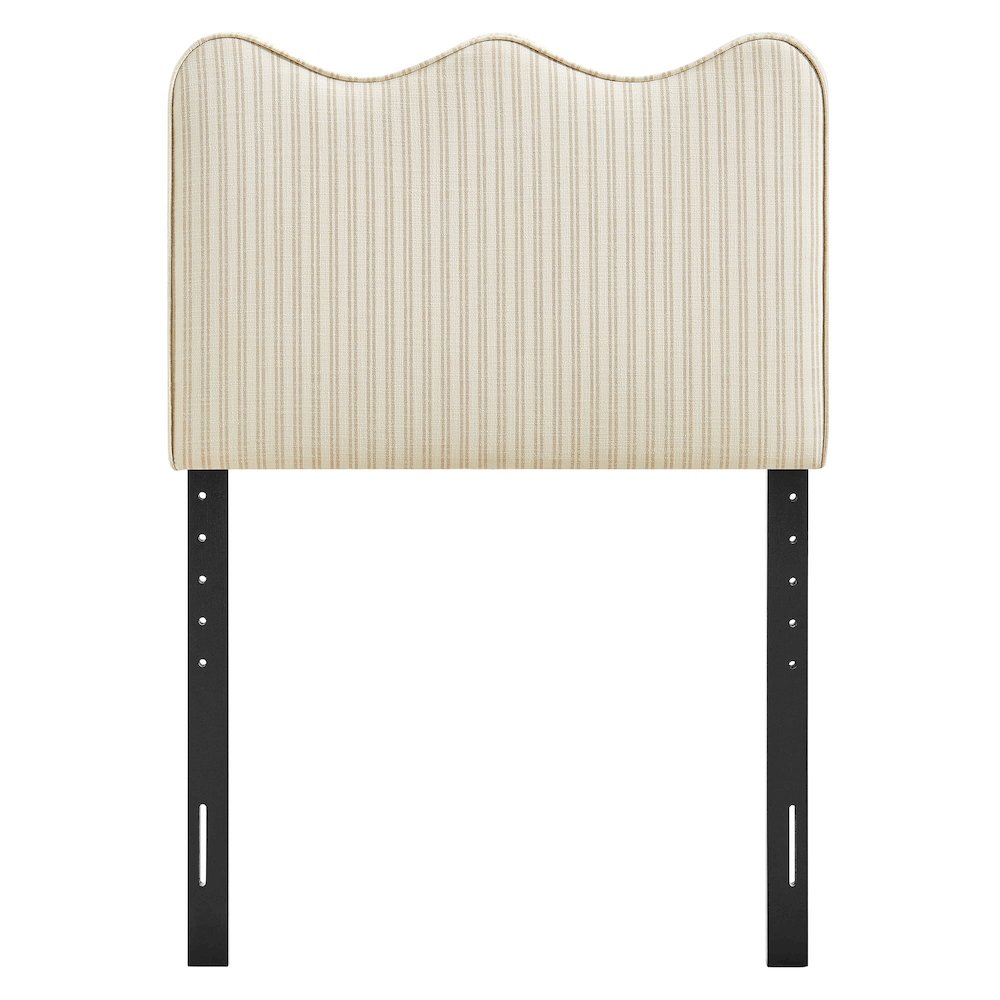 Athena Striped Fabric Upholstered Twin Size Headboard