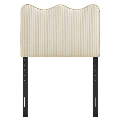 Athena Striped Fabric Upholstered Twin Size Headboard