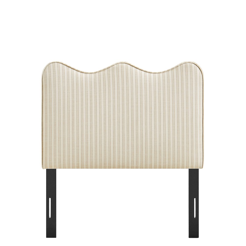 Athena Striped Fabric Upholstered Twin Size Headboard