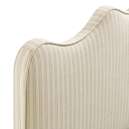 Athena Striped Fabric Upholstered Twin Size Headboard