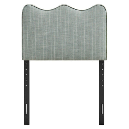 Athena Striped Fabric Upholstered Twin Size Headboard