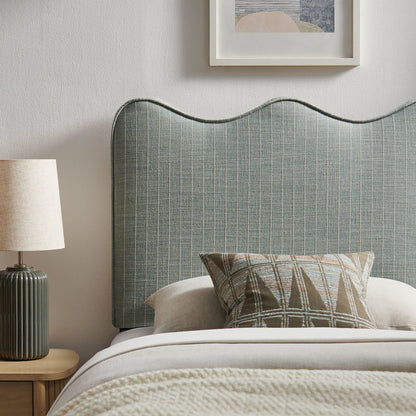 Athena Striped Fabric Upholstered Twin Size Headboard