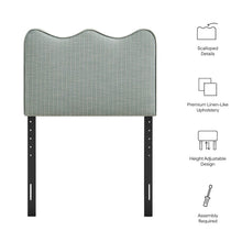 Athena Striped Fabric Upholstered Twin Size Headboard