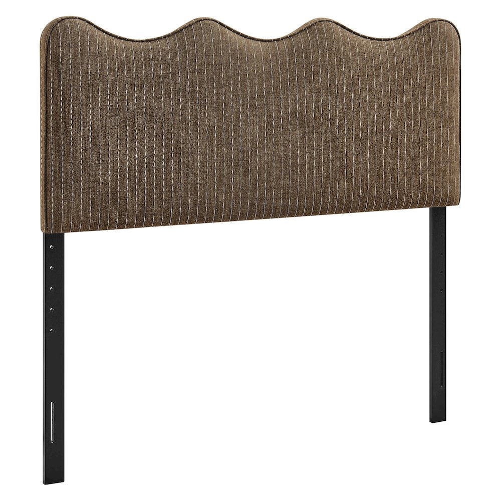 Athena Striped Fabric Upholstered Full Size Headboard