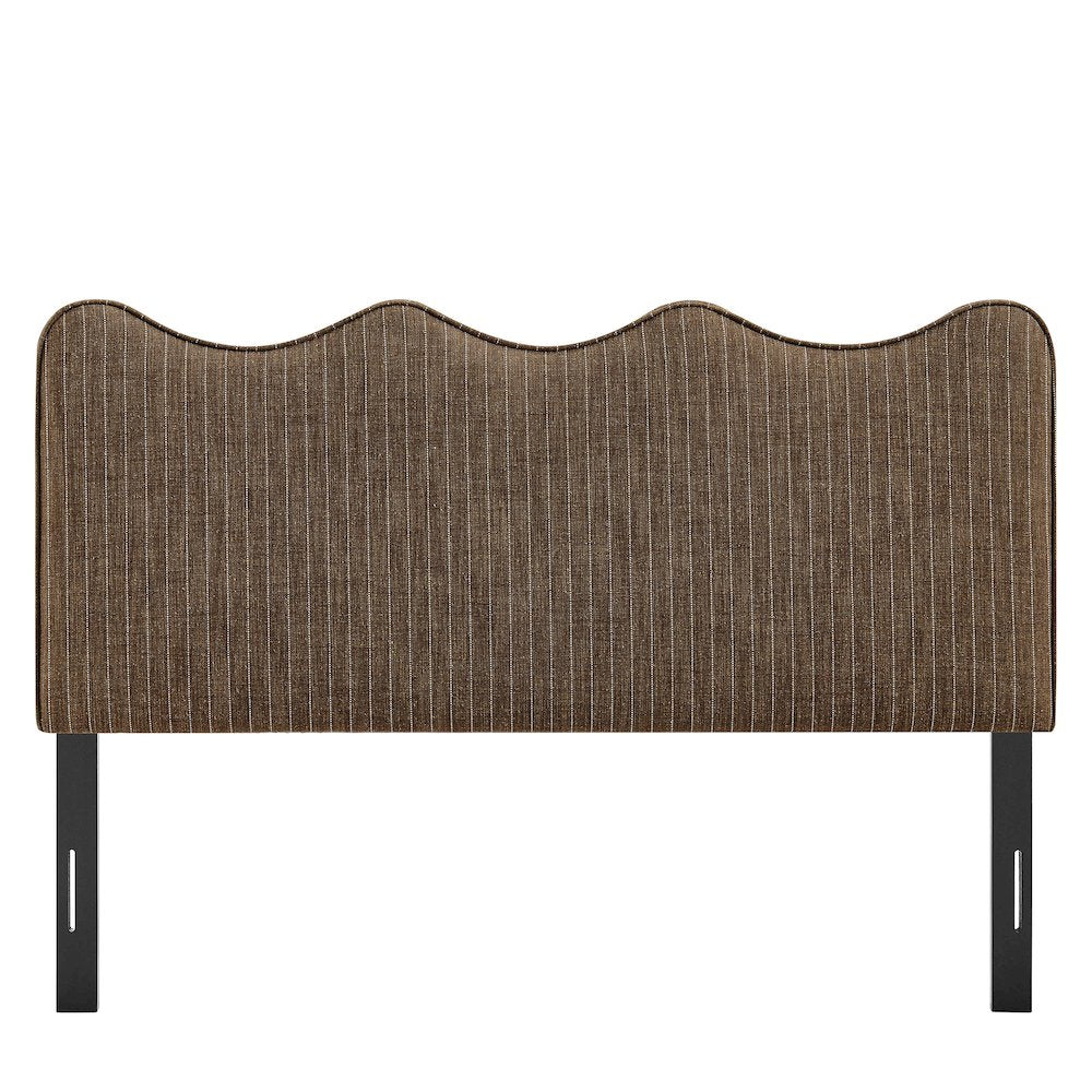 Athena Striped Fabric Upholstered Full Size Headboard