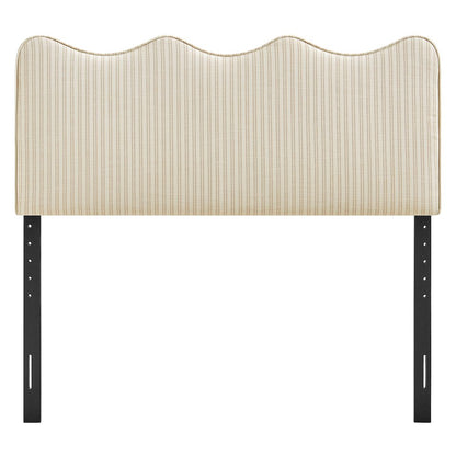Athena Striped Fabric Upholstered Full Size Headboard