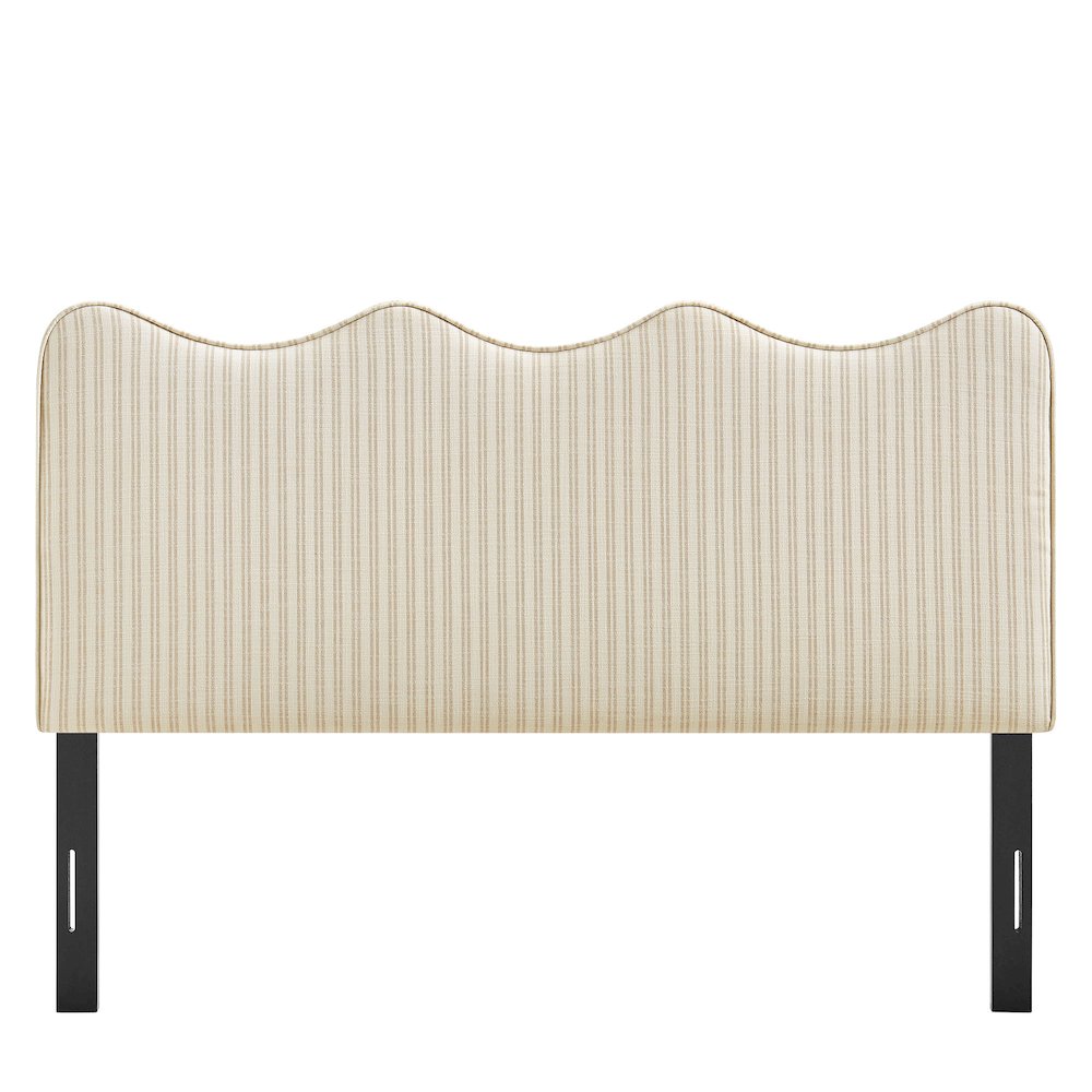 Athena Striped Fabric Upholstered Full Size Headboard