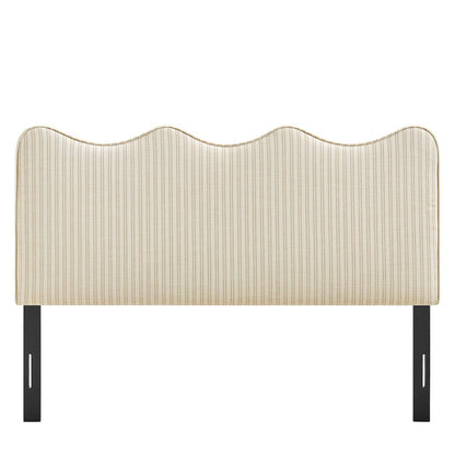 Athena Striped Fabric Upholstered Full Size Headboard