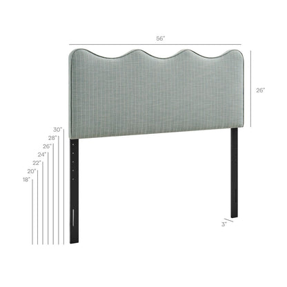 Athena Striped Fabric Upholstered Full Size Headboard