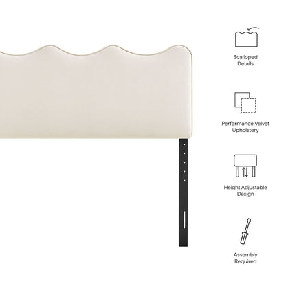 Athena Stain-Resistant Performance Velvet Queen Size Headboard