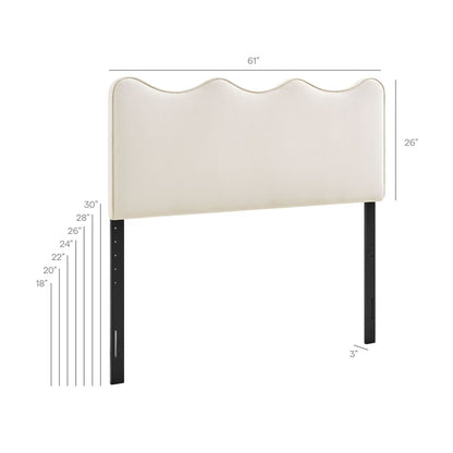 Athena Stain-Resistant Performance Velvet Queen Size Headboard