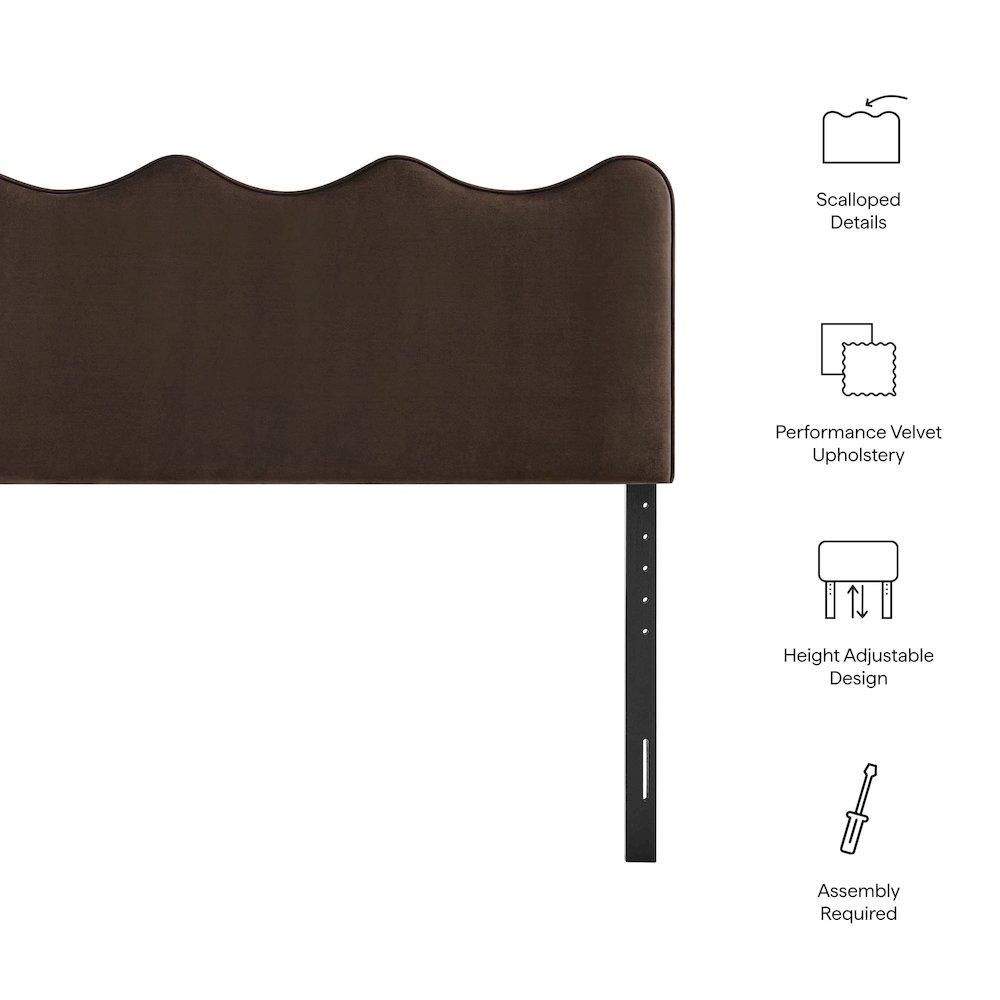 Athena Stain-Resistant Performance Velvet Queen Size Headboard