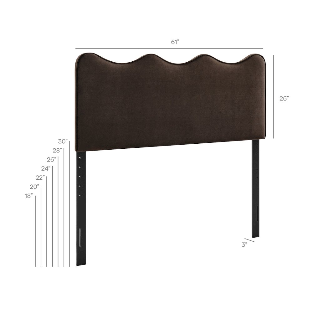 Athena Stain-Resistant Performance Velvet Queen Size Headboard
