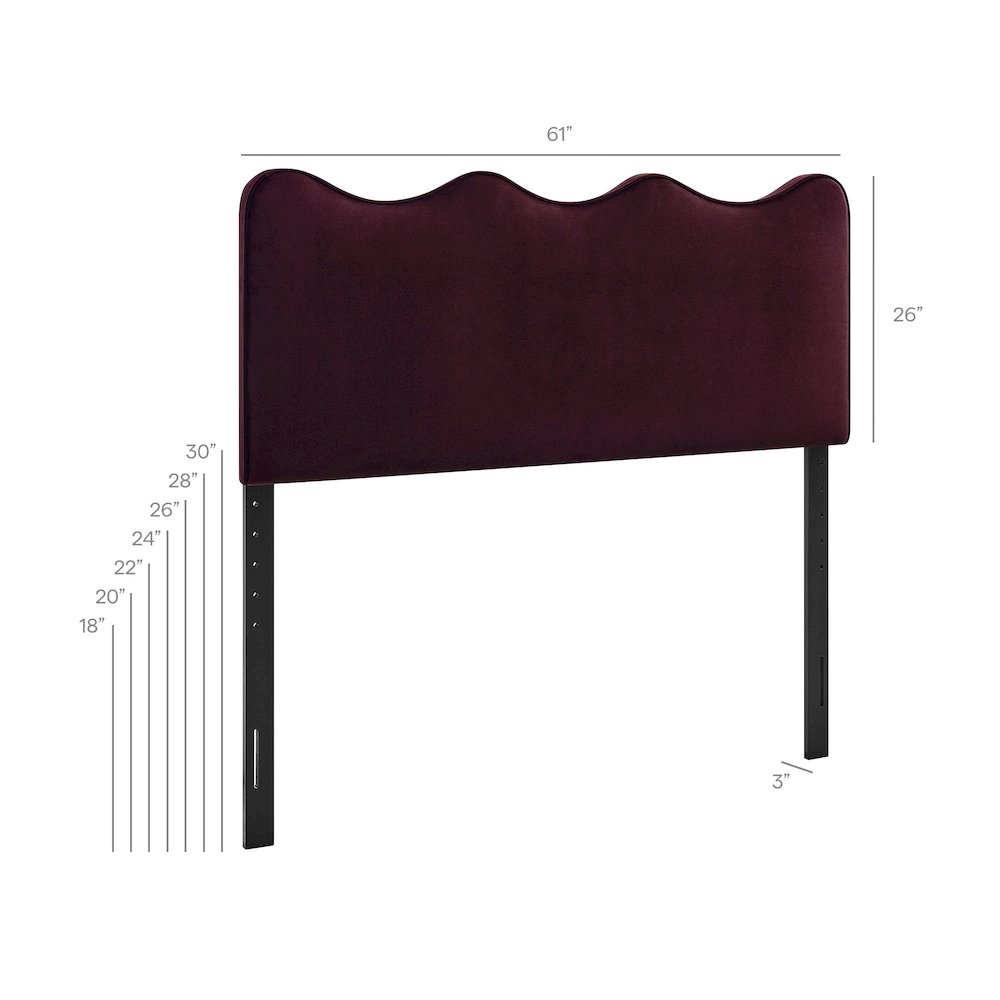 Athena Stain-Resistant Performance Velvet Queen Size Headboard