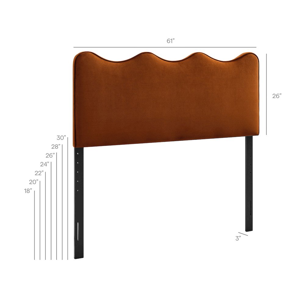 Athena Stain-Resistant Performance Velvet Queen Size Headboard