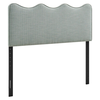 Athena Striped Fabric Upholstered Queen Size Headboard