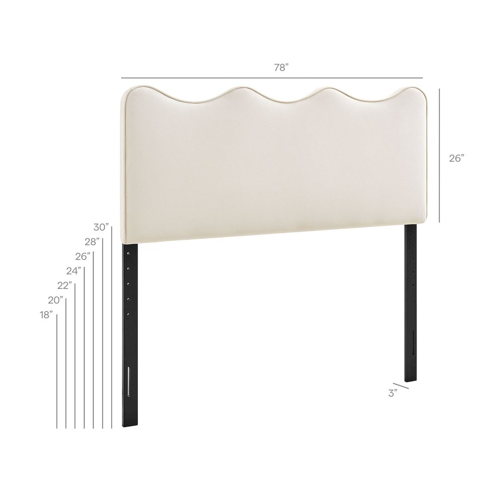 Athena Stain-Resistant Performance Velvet King Size Headboard