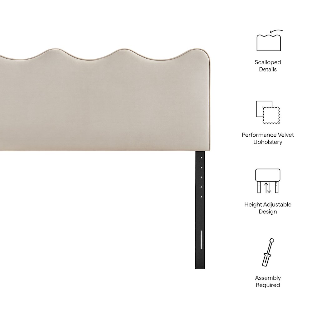 Athena Stain-Resistant Performance Velvet King Size Headboard