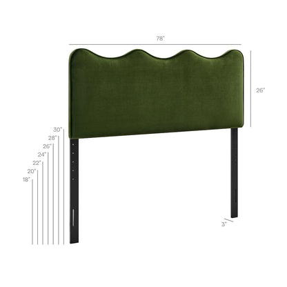 Athena Stain-Resistant Performance Velvet King Size Headboard