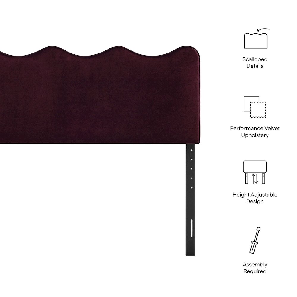 Athena Stain-Resistant Performance Velvet King Size Headboard