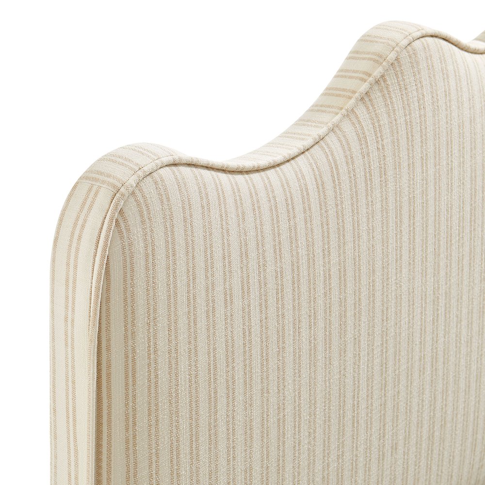 Athena Striped Fabric Upholstered King Size Headboard