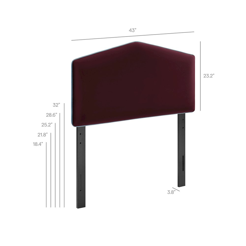 Cosette Performance Velvet Twin Size Headboard